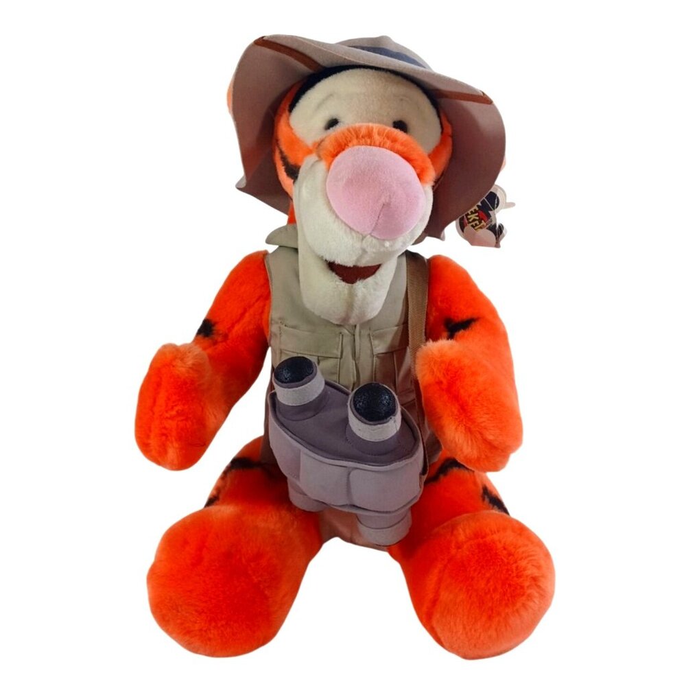 New Vintage JUMBO 20"  Disney World Animal Kingdom SAFARI TIGGER Binocular Plush